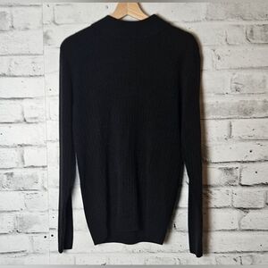 Retreat Black Ribbed Knit Cowl Neck Sweater Small Soft Stretchy Pullover